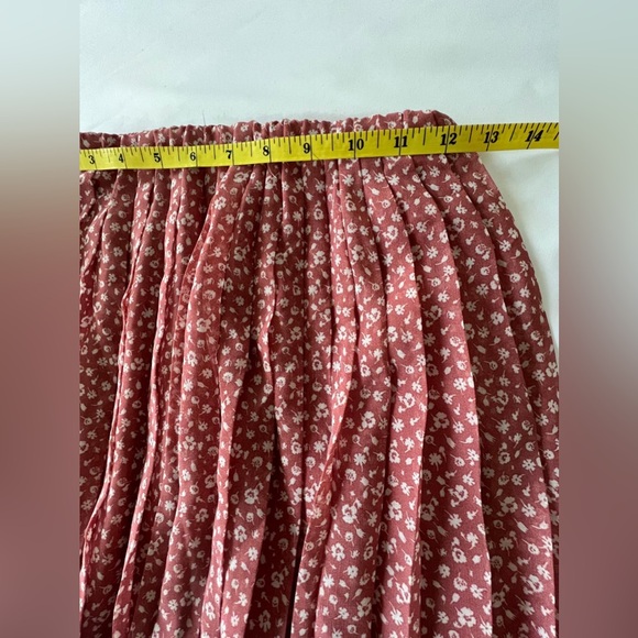 Hollister Rose Pink Floral Pleated Skirt - Picture 6 of 6